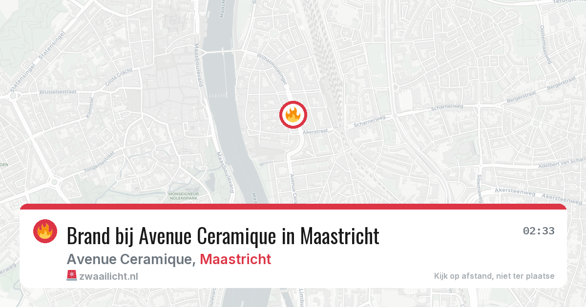 Brand bij Avenue Ceramique in Maastricht — 8 aug 2026