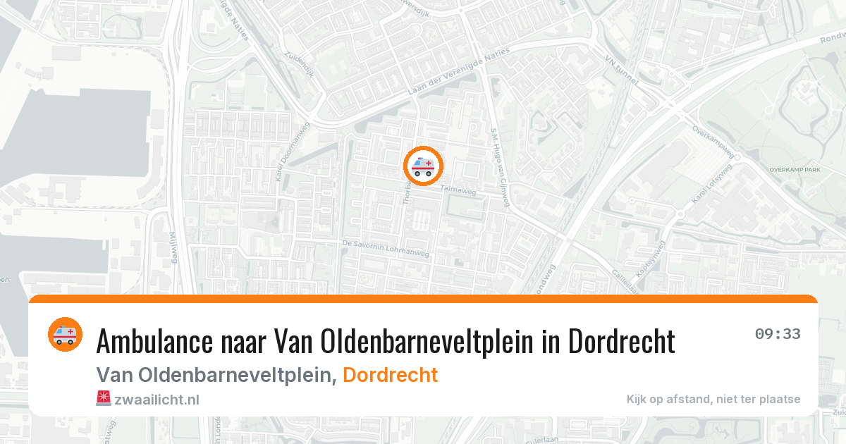 Ambulance naar Van Oldenbarneveltplein in Dordrecht — 11 aug 2026