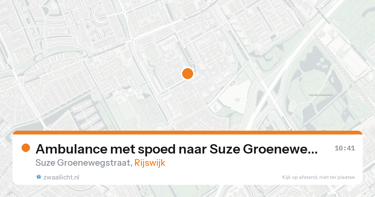 Ambulance met spoed naar Suze Groenewegstraat in Rijswijk — 11 mei 2026