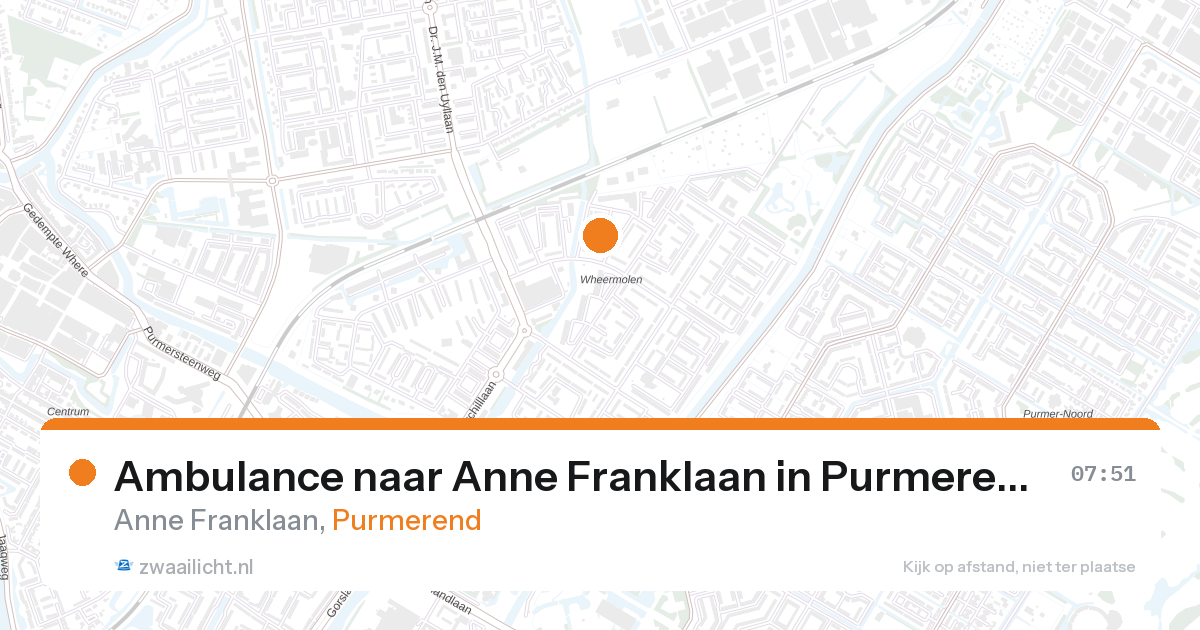 Ambulance naar Anne Franklaan in Purmerend — 12 jun 2026