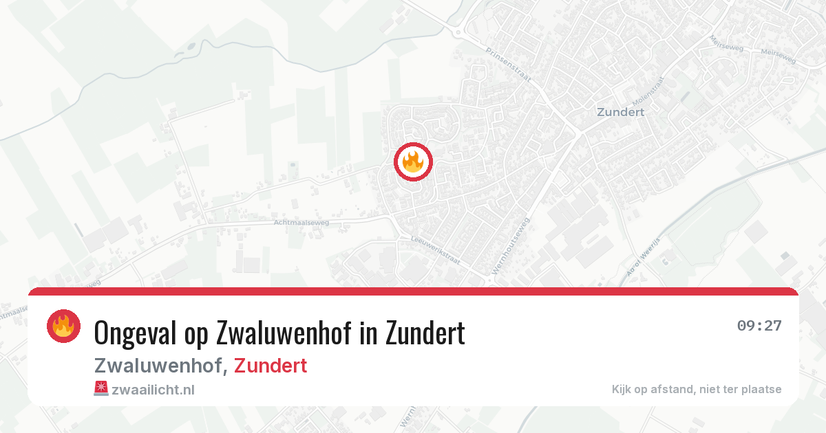 Ongeval op Zwaluwenhof in Zundert — 29 jun 2026