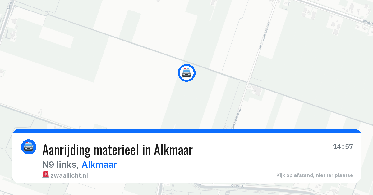 Aanrijding materieel in Alkmaar — 25 mei 2026