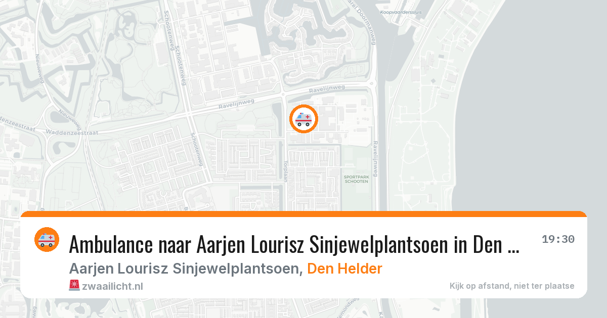 Ambulance naar Aarjen Lourisz Sinjewelplantsoen in Den Helder — 27 jul 2026