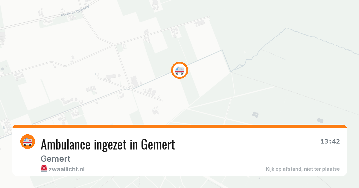 Ambulance ingezet in Gemert — 7 jul 2026