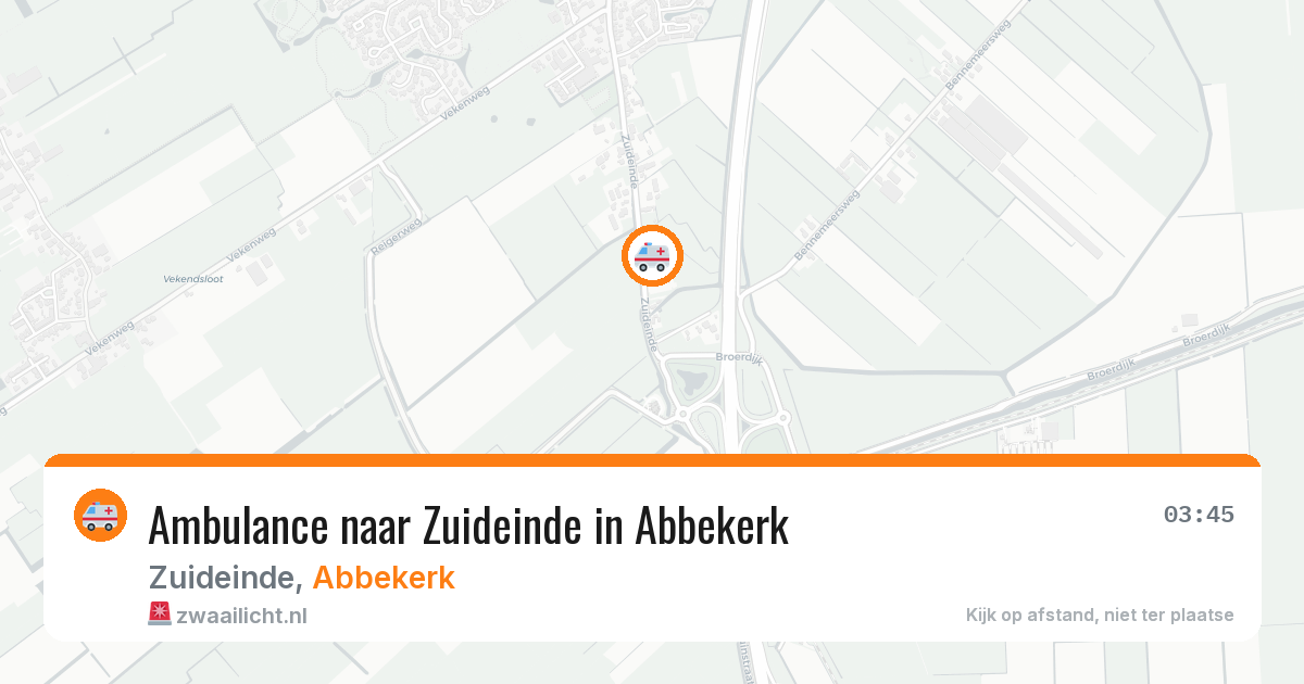 Ambulance naar Zuideinde in Abbekerk — 4 aug 2026