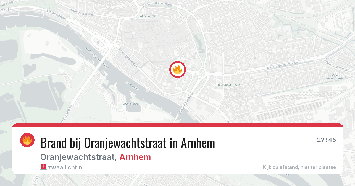 Brand bij Oranjewachtstraat in Arnhem — 29 mei 2026