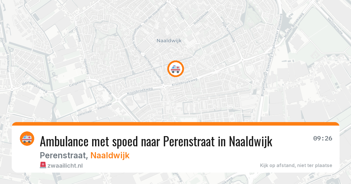 Ambulance met spoed naar Perenstraat in Naaldwijk — 12 jul 2026