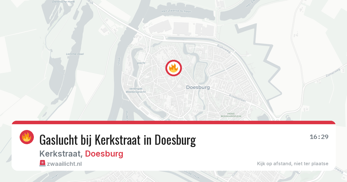 Gaslucht bij Kerkstraat in Doesburg — 6 mei 2026