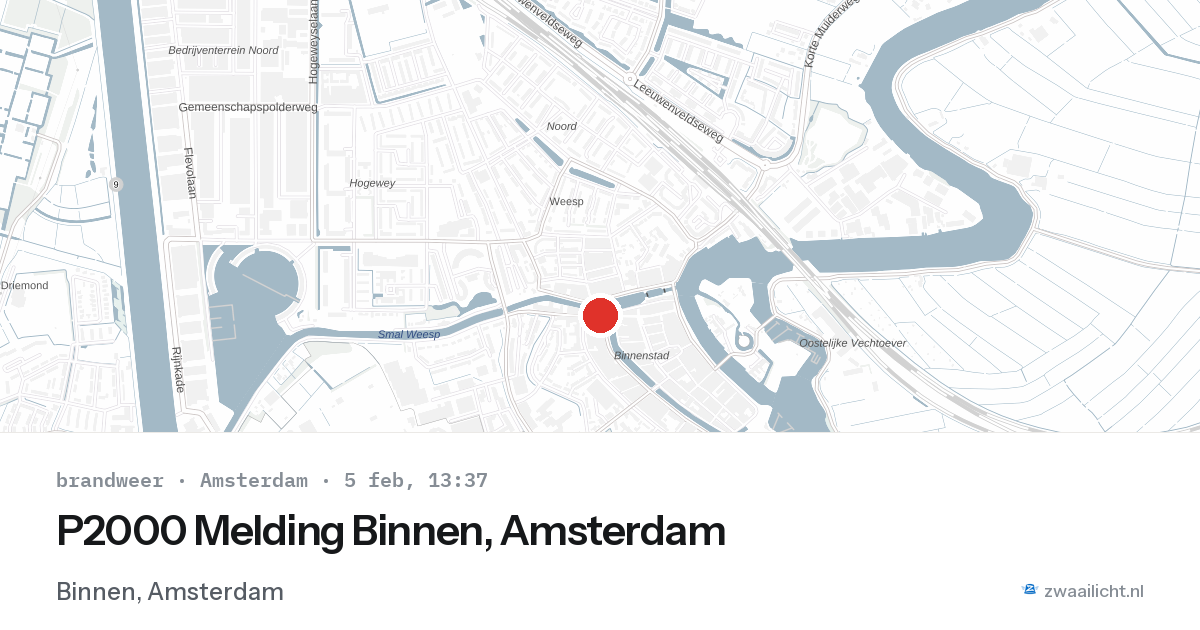 P2000 Melding Binnen, Amsterdam — 5 feb 2026