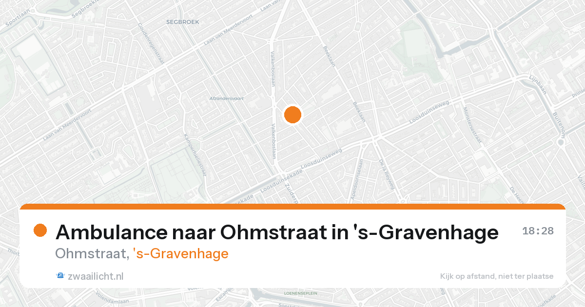 Ambulance naar Ohmstraat in 's-Gravenhage — 20 aug 2026