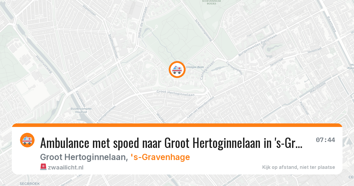 Ambulance met spoed naar Groot Hertoginnelaan in 's-Gravenhage — 2 jul 2026