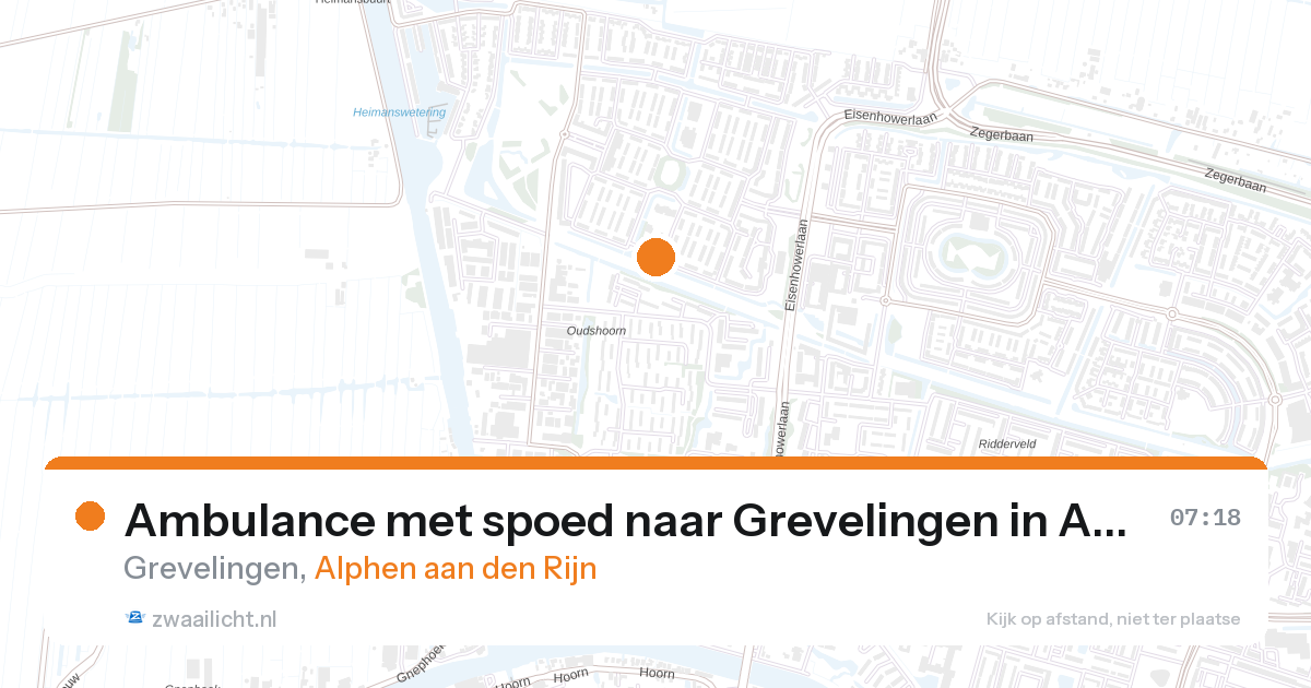 Ambulance met spoed naar Grevelingen in Alphen aan den Rijn — 9 mei 2026