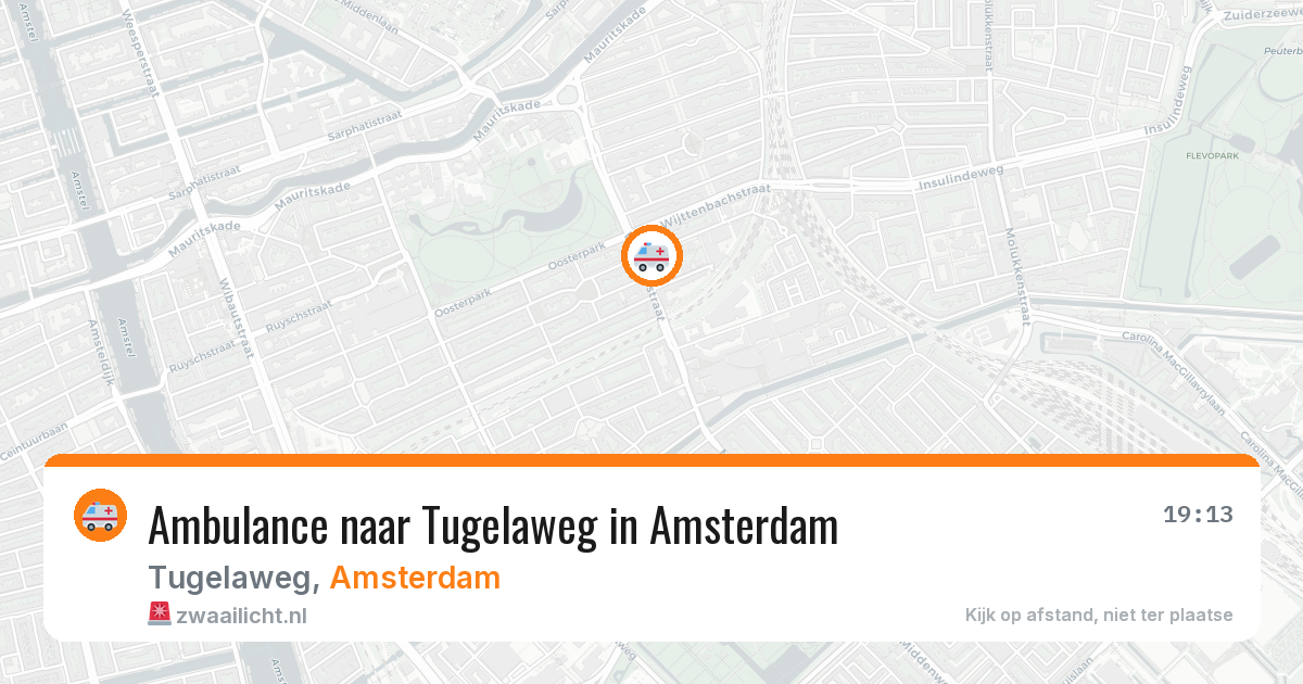 Ambulance naar Tugelaweg in Amsterdam — 25 jul 2026