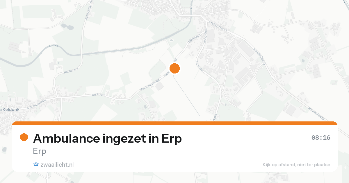 Ambulance ingezet in Erp — 22 aug 2026