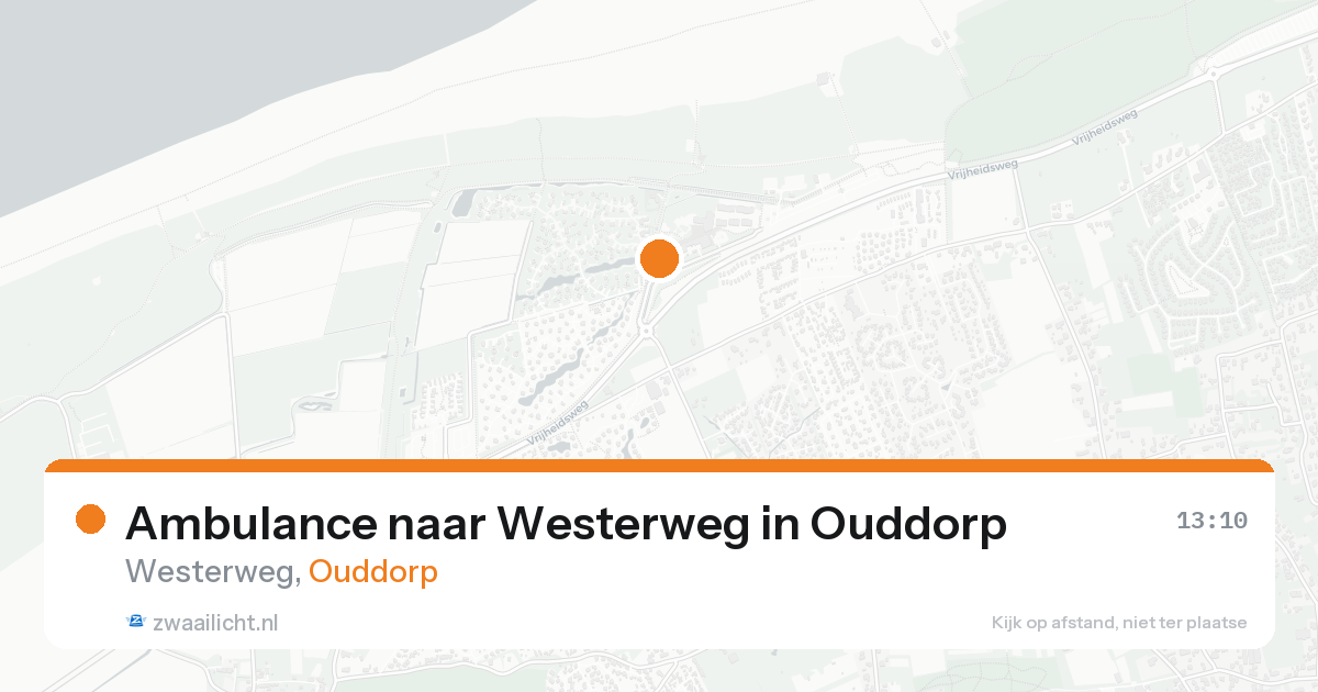 Ambulance naar Westerweg in Ouddorp — 16 aug 2026