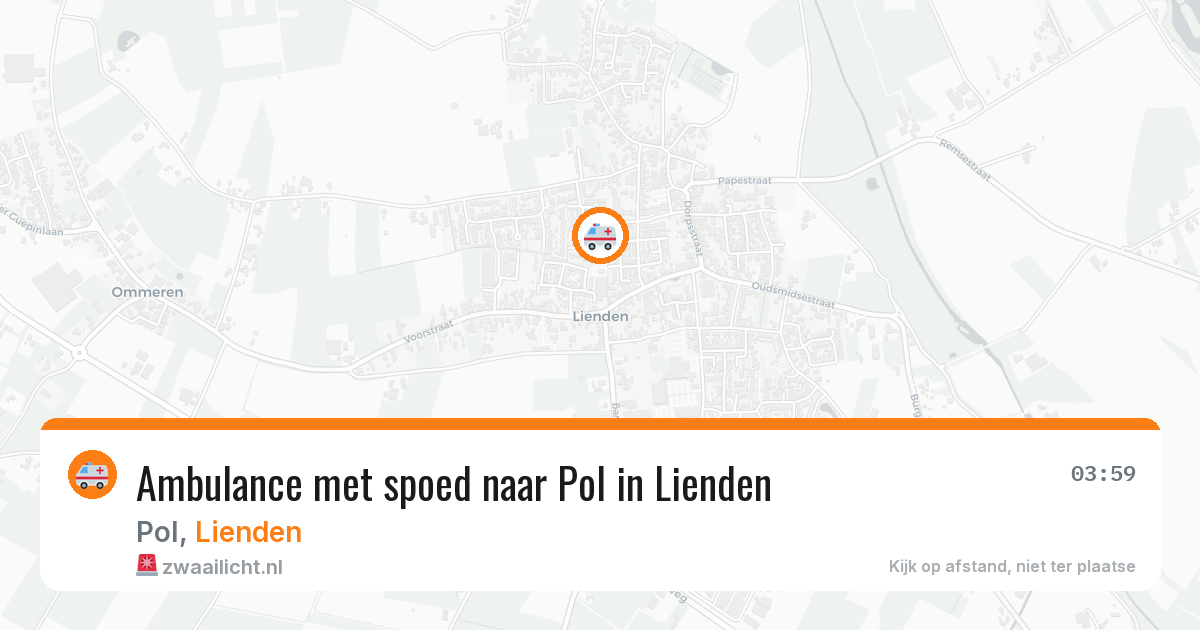 Ambulance met spoed naar Pol in Lienden — 29 mrt 2026