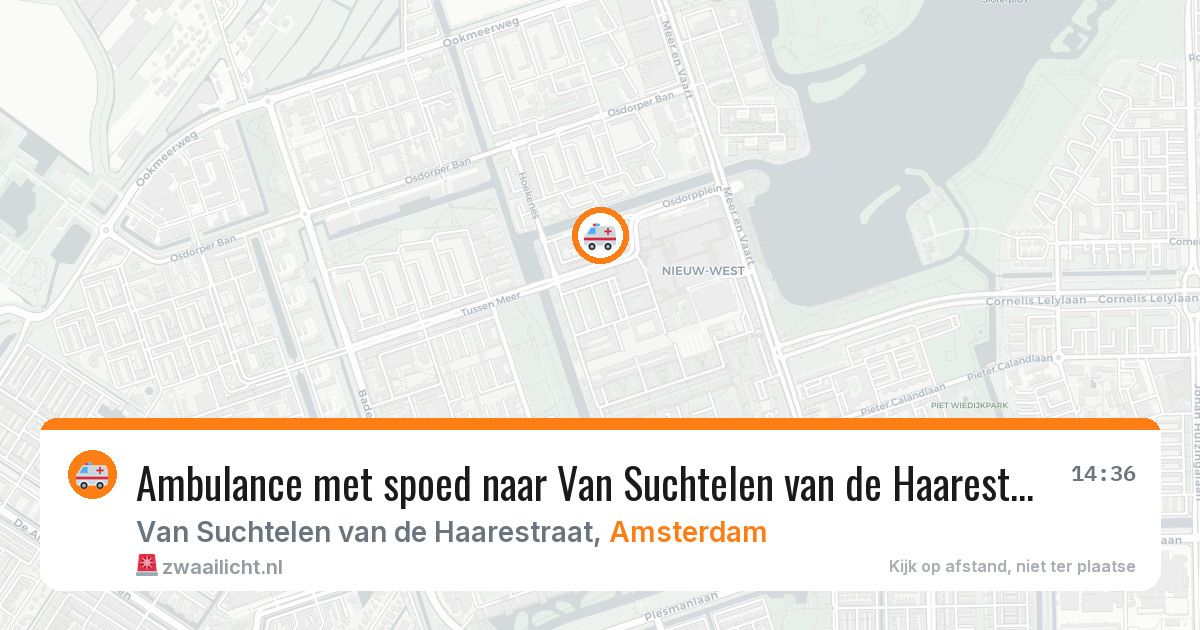 Ambulance met spoed naar Van Suchtelen van de Haarestraat in Amsterdam — 11 aug 2026