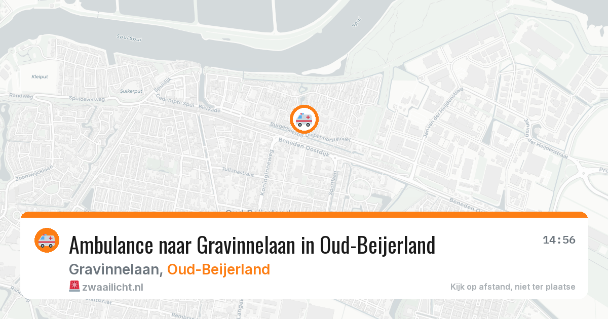 Ambulance naar Gravinnelaan in Oud-Beijerland — 19 jul 2026