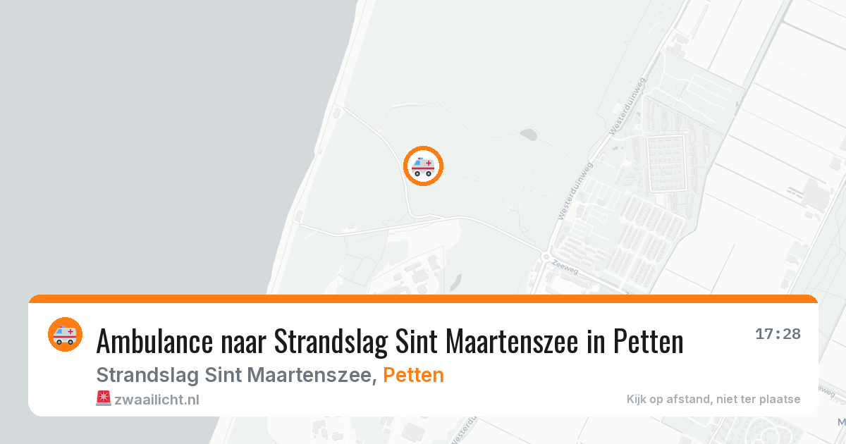 Ambulance naar Strandslag Sint Maartenszee in Petten — 10 aug 2026