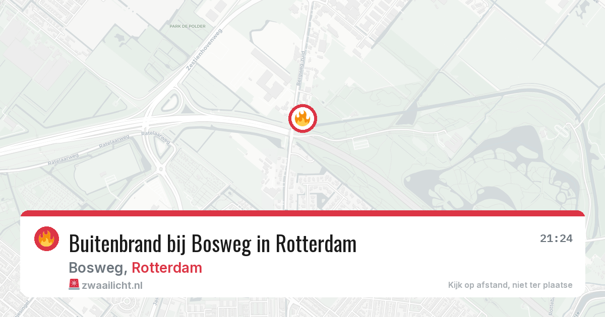 Buitenbrand bij Bosweg in Rotterdam — 10 jul 2026