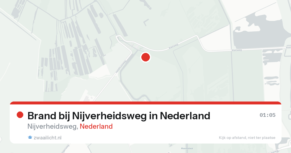 Brand bij Nijverheidsweg in Nederland — 22 aug 2026