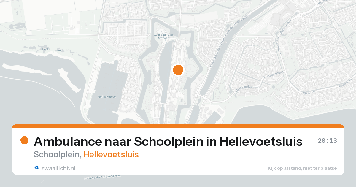 Ambulance naar Schoolplein in Hellevoetsluis — 16 aug 2026