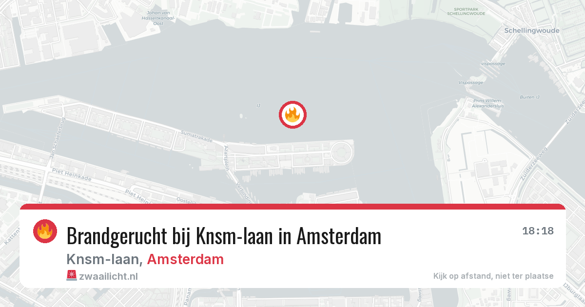 Brandgerucht bij Knsm-laan in Amsterdam — 14 jul 2026