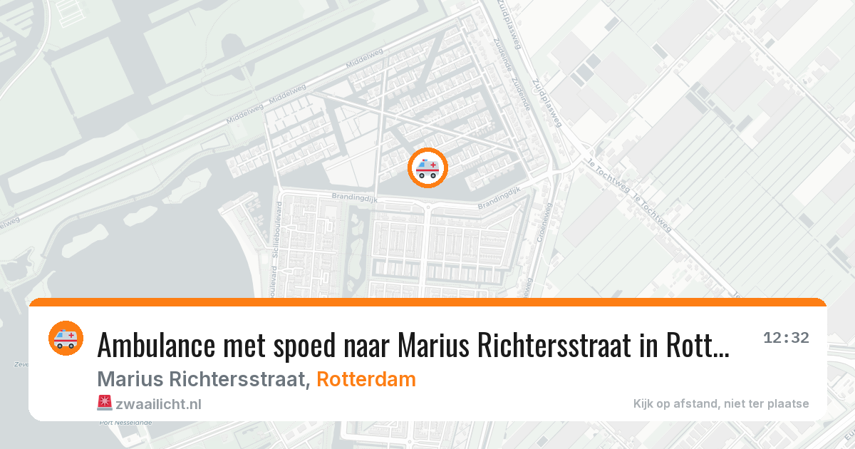 Ambulance met spoed naar Marius Richtersstraat in Rotterdam — 21 apr 2026