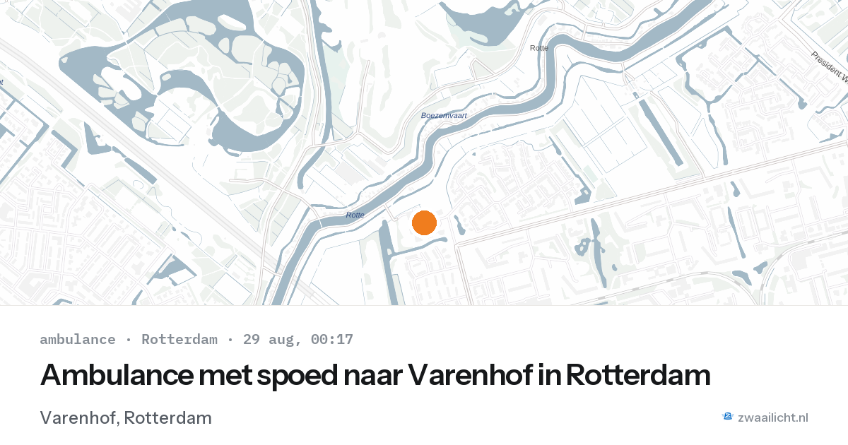 Ambulance met spoed naar Varenhof in Rotterdam — 28 aug 2026