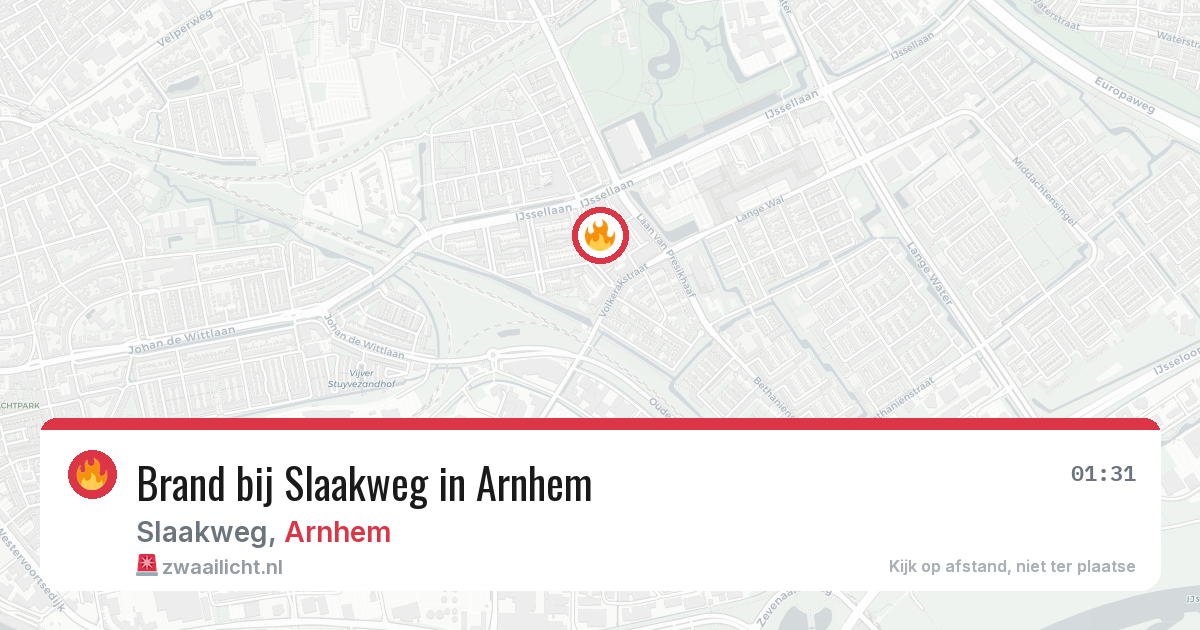 Brand bij Slaakweg in Arnhem — 2 apr 2026