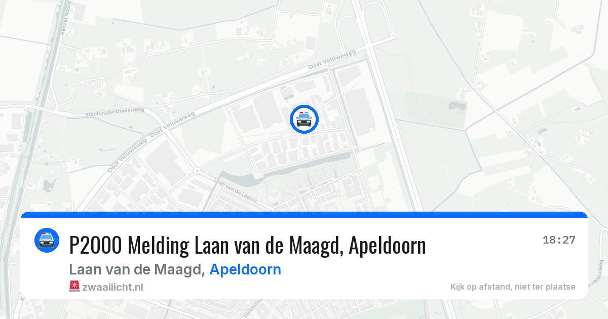 P2000 Melding Laan van de Maagd, Apeldoorn — 9 mei 2026