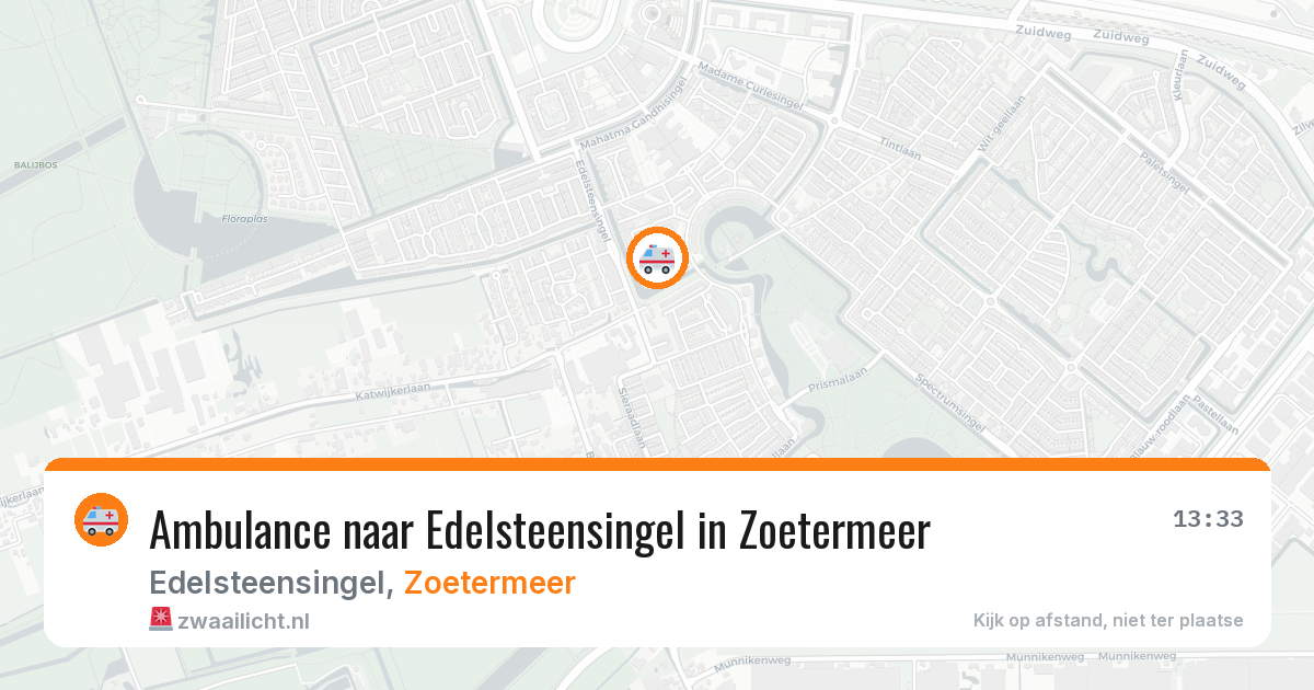 Ambulance naar Edelsteensingel in Zoetermeer — 16 jun 2026
