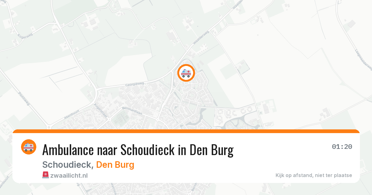 Ambulance naar Schoudieck in Den Burg — 1 apr 2026