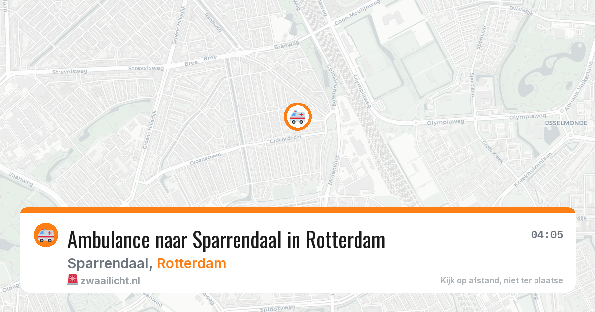 Ambulance naar Sparrendaal in Rotterdam — 4 aug 2026