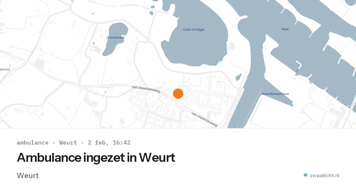 Ambulance ingezet in Weurt — 2 feb 2026