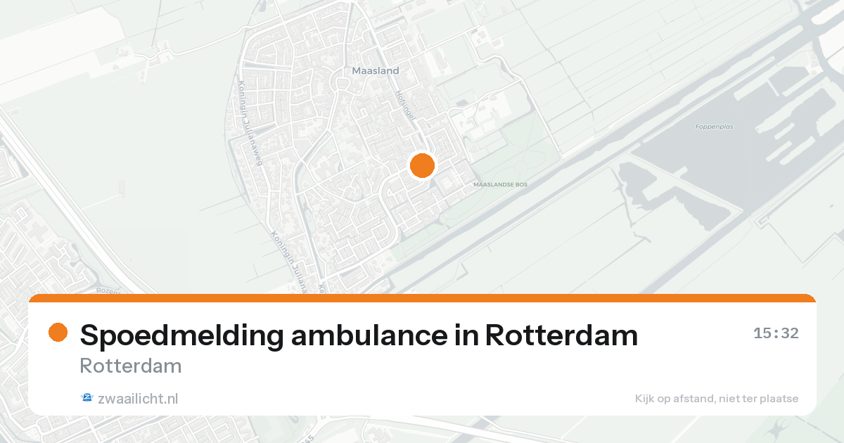 Spoedmelding ambulance in Rotterdam — 18 aug 2026