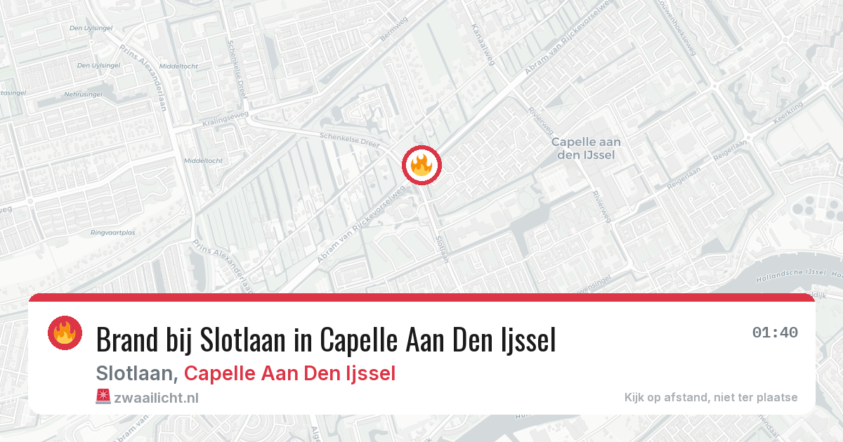 Brand bij Slotlaan in Capelle Aan Den Ijssel — 23 mrt 2026