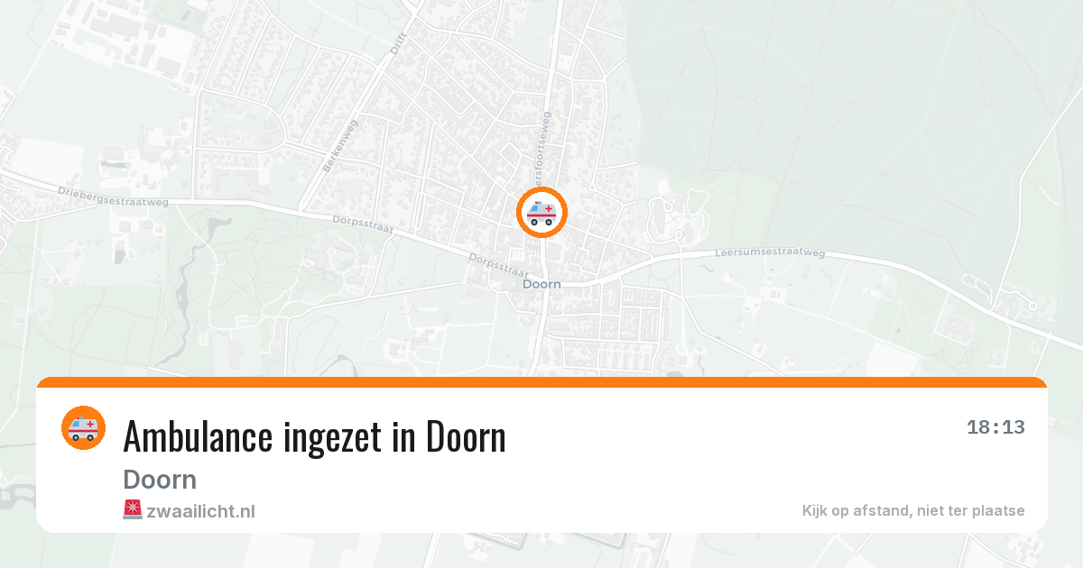 Ambulance ingezet in Doorn — 14 apr 2026