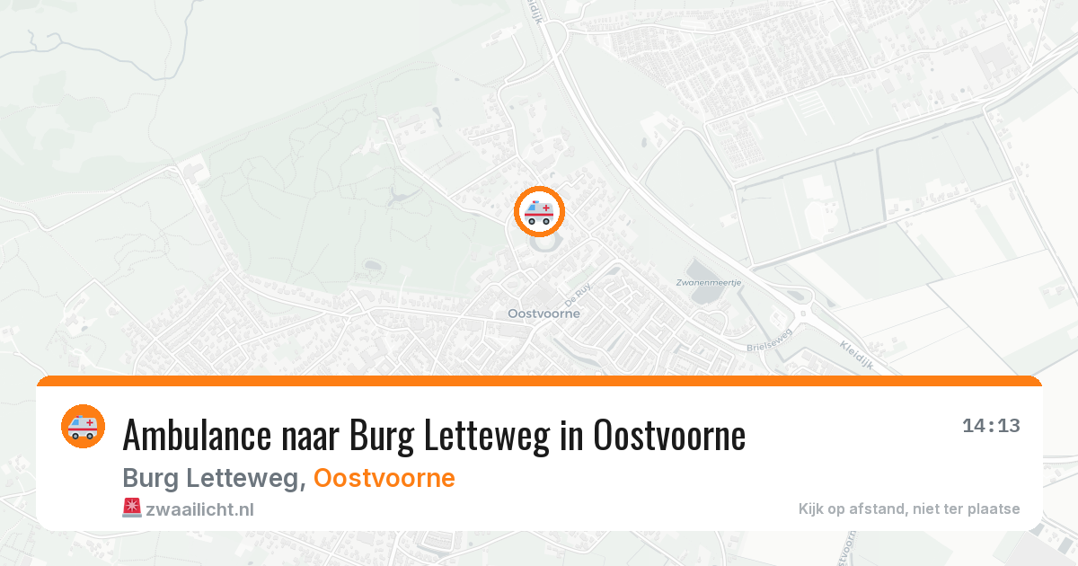 Ambulance naar Burg Letteweg in Oostvoorne — 20 mrt 2026