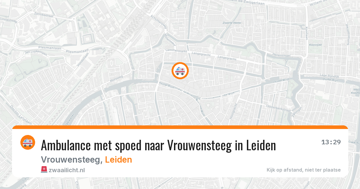 Ambulance met spoed naar Vrouwensteeg in Leiden — 27 jun 2026