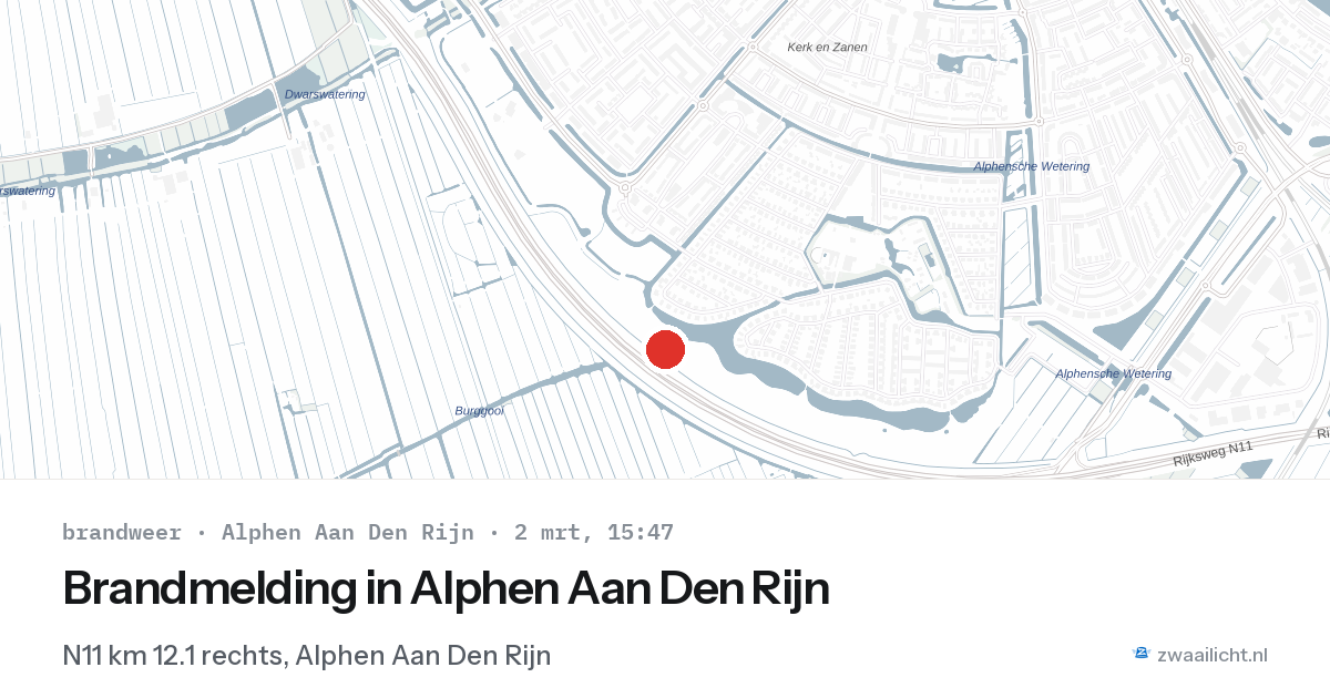 Brandmelding in Alphen Aan Den Rijn — 2 mrt 2026