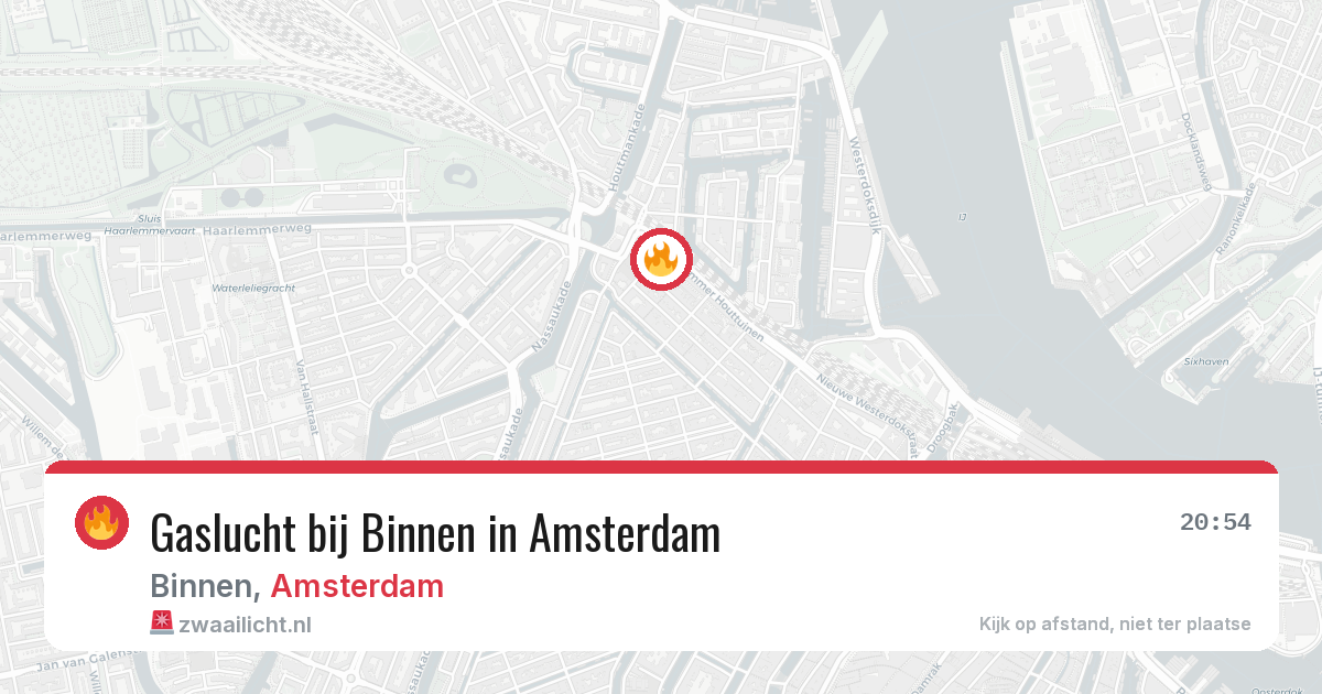 Gaslucht bij Binnen in Amsterdam — 23 apr 2026