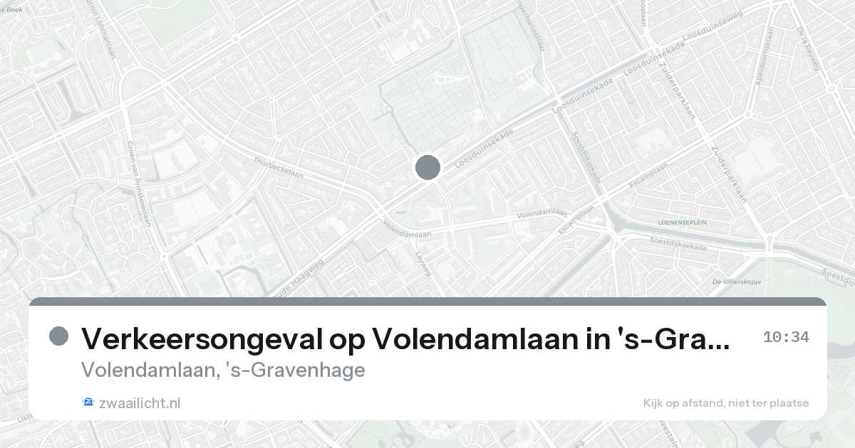 Verkeersongeval op Volendamlaan in 's-Gravenhage — 31 jan 2026