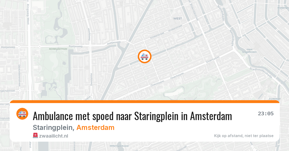Ambulance met spoed naar Staringplein in Amsterdam — 4 aug 2026