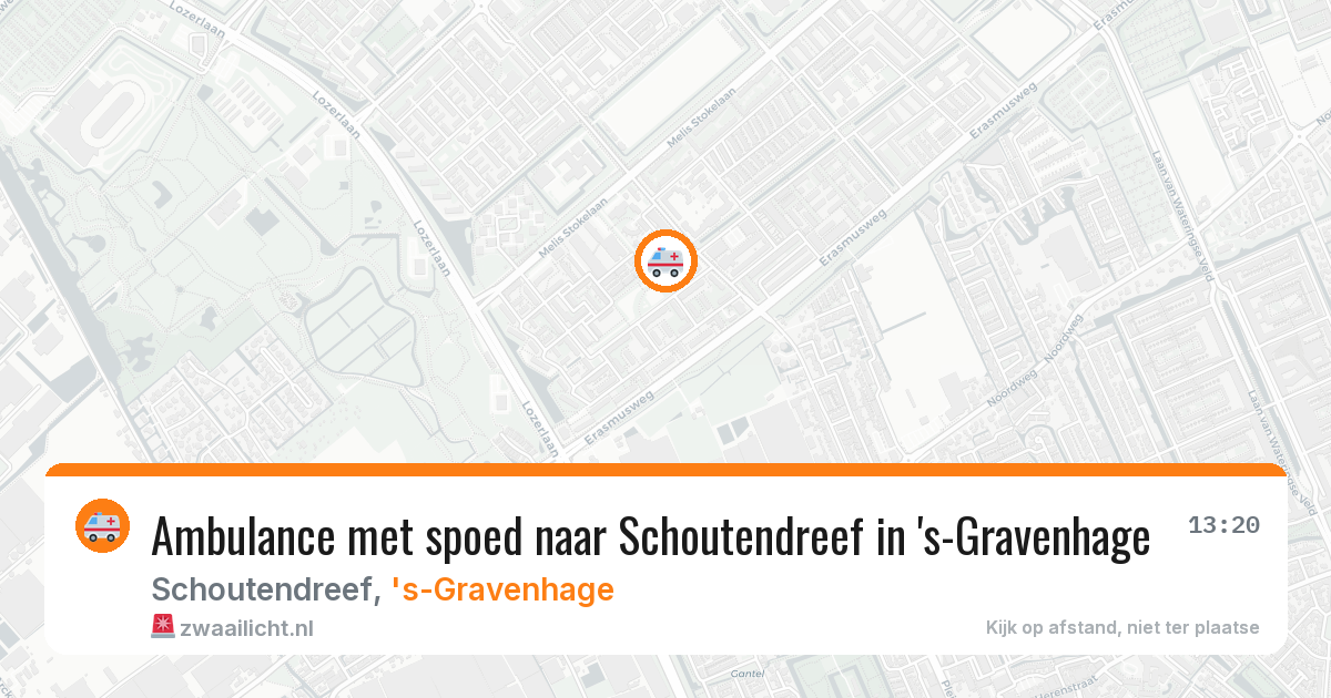 Ambulance met spoed naar Schoutendreef in 's-Gravenhage — 26 jun 2026