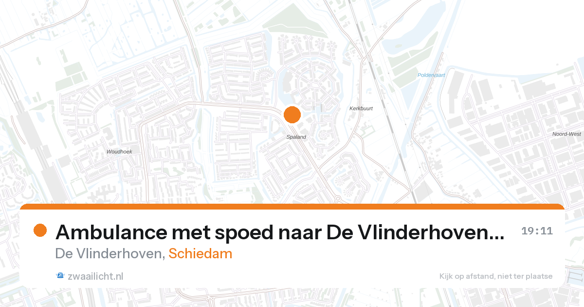 Ambulance met spoed naar De Vlinderhoven in Schiedam — 27 aug 2026
