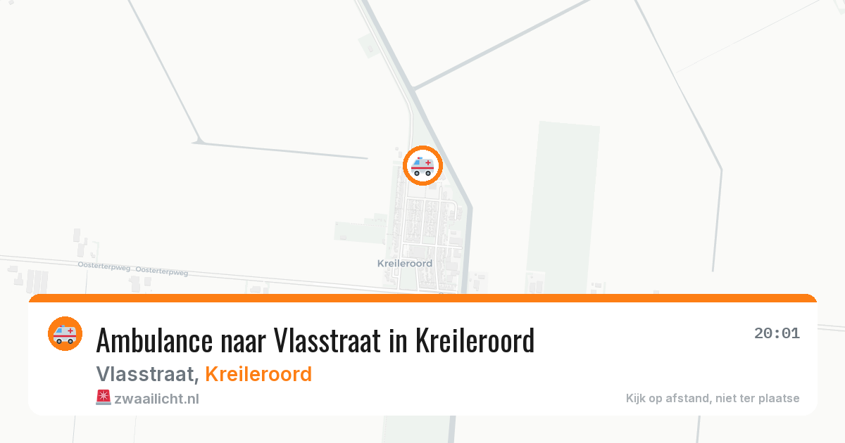 Ambulance naar Vlasstraat in Kreileroord — 24 mei 2026
