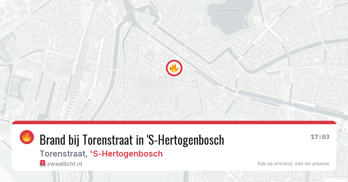 Brand bij Torenstraat in 'S-Hertogenbosch — 27 mei 2026