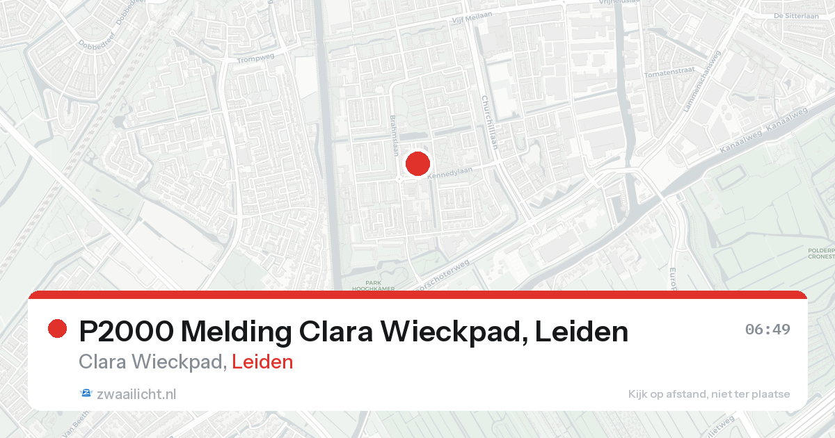 P2000 Melding Clara Wieckpad, Leiden — 31 jan 2026