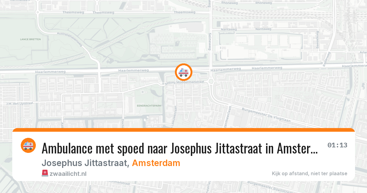 Ambulance met spoed naar Josephus Jittastraat in Amsterdam — 27 mei 2026